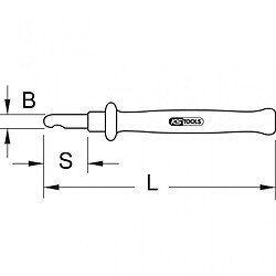 KS TOOLS Couteau à dégainer avec revêtement isolant 185mm Kstools