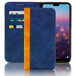 Avizar Housse Huawei P20 Pro Etui Folio Rangement carte Fonction support Bleu nuit