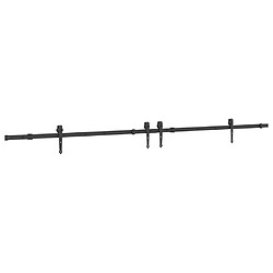 vidaXL Kit de quincaillerie de porte coulissante 152,5 cm acier noir