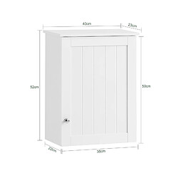 Avis SoBuy BZR19-W Meuble Haut de Salle de Bain Meuble de Rangement Mural Armoire Suspendue