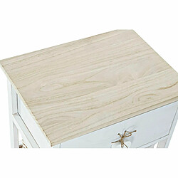 Caisson à Tiroirs DKD Home Decor Naturel Blanc osier Bois de paulownia (40 x 29 x 58,5 cm) pas cher