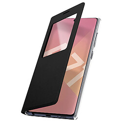 Avizar Housse Samsung Galaxy A71 Étui Fenêtre d'affichage Protection Intégrale Noir