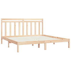 Acheter Maison Chic Lit adulte - Lit simple Cadre de lit,Structure du lit Contemporain Bois massif 200x200 cm -MN36057