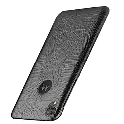 Avis Wewoo Coque Rigide Pour Motorola Moto E6 Crocodile Antichoc Texture PC + Etui PU Noir