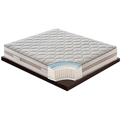 Materassi&Doghe Matelas 160x200 à ressorts ensachés - mémoire de forme à 9 zones