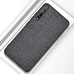 Wewoo Coque Pour Huawei Enjoy 10s Shockproof Cloth Texture PC + TPU Housse de protection Gris