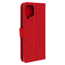 Avizar Étui Samsung Galaxy A22 Protection avec Porte-carte Fonction Support rouge