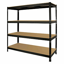 Avis Monstershop Monster Racking Rayonnage robuste Q-Rax Monster à étagères pour garage, 360 kg/étagère, 160cm x 60cm x 160cm, Noir