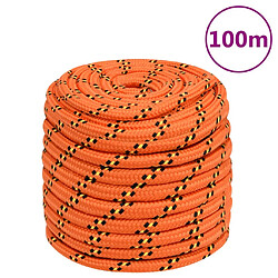 vidaXL Corde de bateau Orange 16 mm 100 m Polypropylène