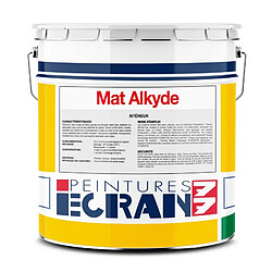 Peintures Daniel Peinture professionnelle mat, murs et plafonds, résine alkyde - Mat Alkyde ECRAN 77-4 litres-Blanc