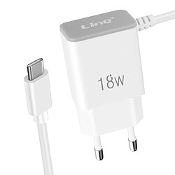 LinQ Chargeur Secteur USB-C 18W avec Câble intégré 1.2m Blanc