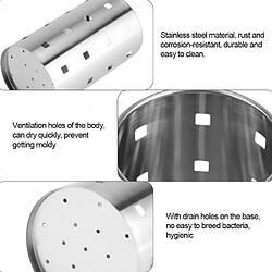 Universal Étagère à ustensiles de cuisine Étagère à baguettes égoutées Étagère de rangement Etagère de rangement en acier inoxydable pas cher