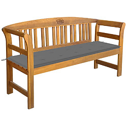 Maison Chic Banc de jardin | Banquette de jardin | Chaise Relax avec coussin 157 cm Bois d'acacia massif -MN18956