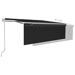 Acheter Maison Chic Auvent automatique de porte,Marquise Brise-soleil + store capteur de vent et LED 4x3m Anthracite -GKD98197