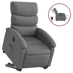 vidaXL Fauteuil inclinable électrique gris foncé tissu