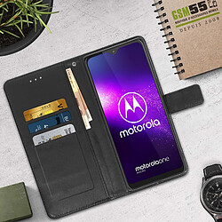 Avizar Étui Motorola Moto G Pro Housse Portefeuille Support Vidéo Vintage Dragonne Noir pas cher