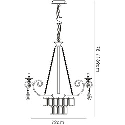 Avis Luminaire Center Suspension Eden 8 Ampoules G9 chrome poli/cristal