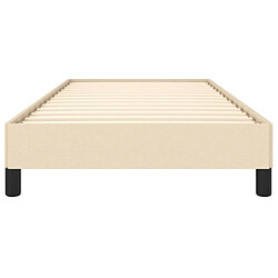 Maison Chic Lit adulte - Lit simple Cadre de lit,Structure du lit Contemporain Crème 90 x 200 cm Tissu -MN11443 pas cher