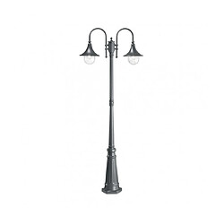 Ideal Lux Lampadaire de jardin Cima Métal Anthracite 2 ampoules 216cm