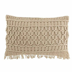 Paris Prix Coussin Déco à Franges Cosy 40x60cm Beige