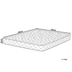 Beliani Matelas à ressorts ensachés équilibré / ferme 160 x 200 cm DUO