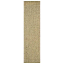 vidaXL Tapis Sisal naturel 80x300 cm Vert