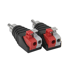 10pcs 200w Câble Du Haut-parleur à L'audio Mâle Rca Connecteur Prise Jack Adaptateur pas cher