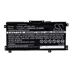 vhbw Batterie compatible avec HP Pavilion X360 15 CR0000NO, CR0001NK, CR0001NM, CR0001TU ordinateur portable Notebook (4400mAh, 11.55V, Li-ion)