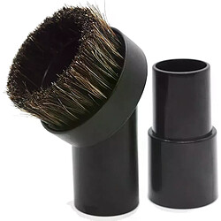 Brosse à poussière ronde en poils de cheval, 25MM, 1.25 pouces, brosse pour aspirateur, poils souples avec adaptateur de tuyau de 1 1/4 pouces à 1 3/8 pouces