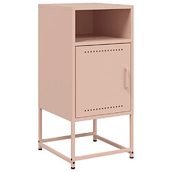 vidaXL Table de chevet rose 36x39x78 cm acier