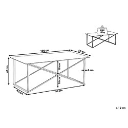 Avis Beliani Table basse Verre de sécurité Argenté EMPORIA