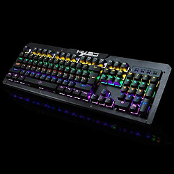 2017 HXSJ 2600 LED rétro-éclairage USB ergonomique Gaming Gamer mécanique clavier Noir