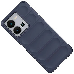 Htdmobiles Coque pour Vivo Y22 / Y22s / Y35 - housse etui silicone gel fine + verre trempe - BLEU FONCE