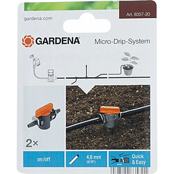 GARDENA Vanne d'arret 3/16"" - 4,6 mm a 2 pièces