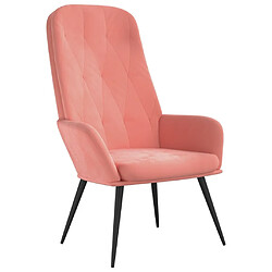 Maison Chic Chaise de relaxation | Fauteuil relax Rose Velours -GKD55454