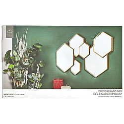 Acheter The Home Deco Factory Décoration murale miroirs en métal doré Hexagonale.