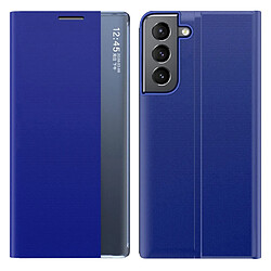 Coque en TPU + PU auto-absorbé avec support bleu pour votre Samsung Galaxy S22 Plus