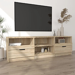 Avis Maison Chic Meuble TV scandinave - Banc TV pour salon Chêne sonoma 150x33,5x45 cm Bois d'ingénierie -MN31058