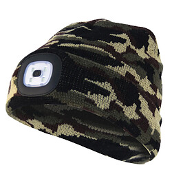 VELAMP LIGHTHOUSE : Bonnet avec frontale LED rechargeable. Camouflage