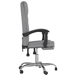 Avis vidaXL Fauteuil inclinable de bureau Gris clair Tissu