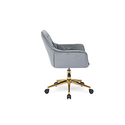 Avis Vivaldi Fauteuil Pivotant MILAN Gris Velours