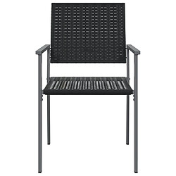 Avis vidaXL Chaises de jardin lot de 6 noir 54x62,5x89 cm résine tressée