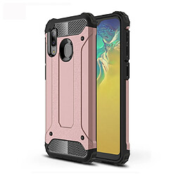 Wewoo Coque Renforcée Étui combiné TPU + PC pour Galaxy A20e or rose