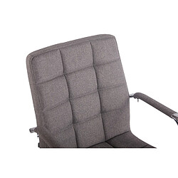 Decoshop26 Fauteuil de bureau sur roulettes hauteur réglable pivotant accoudoirs en tissu gris 10_0002471 pas cher