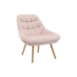 Avis Vente-Unique Fauteuil en velours rose LUOSTO