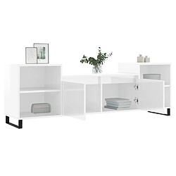 Acheter Maison Chic Meuble TV scandinave - Banc TV pour salon Blanc brillant 160x35x55 cm Bois d'ingénierie -MN44570