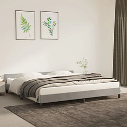 vidaXL Cadre de lit sans matelas gris clair 200x200 cm velours