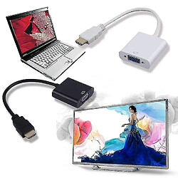 Universal 1080p HDMI mâle à VGA Câble adaptateur de convertisseur vidéo VGA pour DVD PC