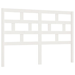 vidaXL Tête de lit Blanc 126x4x100 cm Bois massif de pin