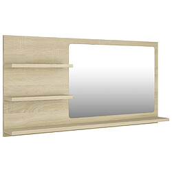 vidaXL Miroir de salle de bain chêne sonoma bois d’ingénierie